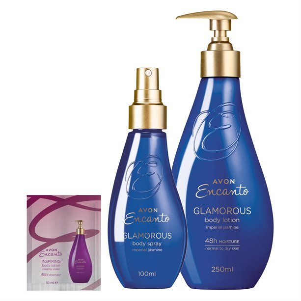 Spray Corporal Encanto Glamorou, Locao Corporal & Amostra de Locao Corporal Inspiring